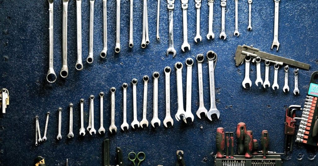 tools on a wall
