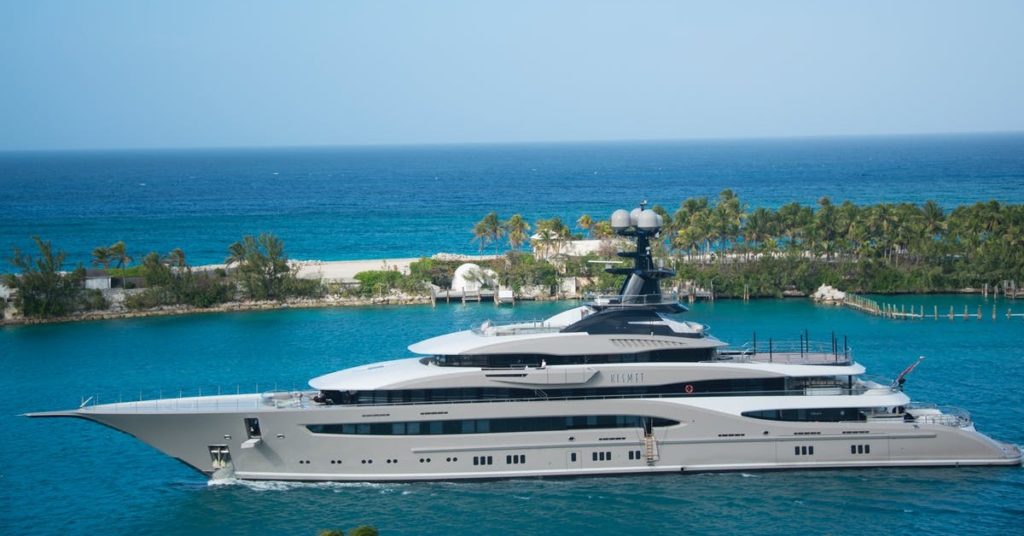 yacht on the water