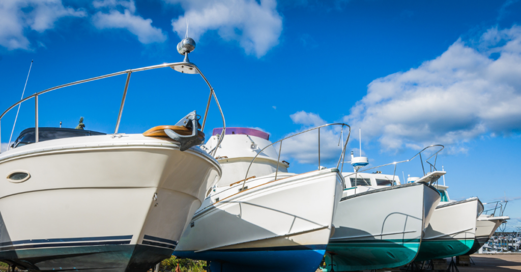 Yachts on dry docks