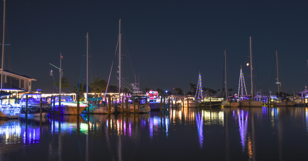 Getting ready for a boat parade.