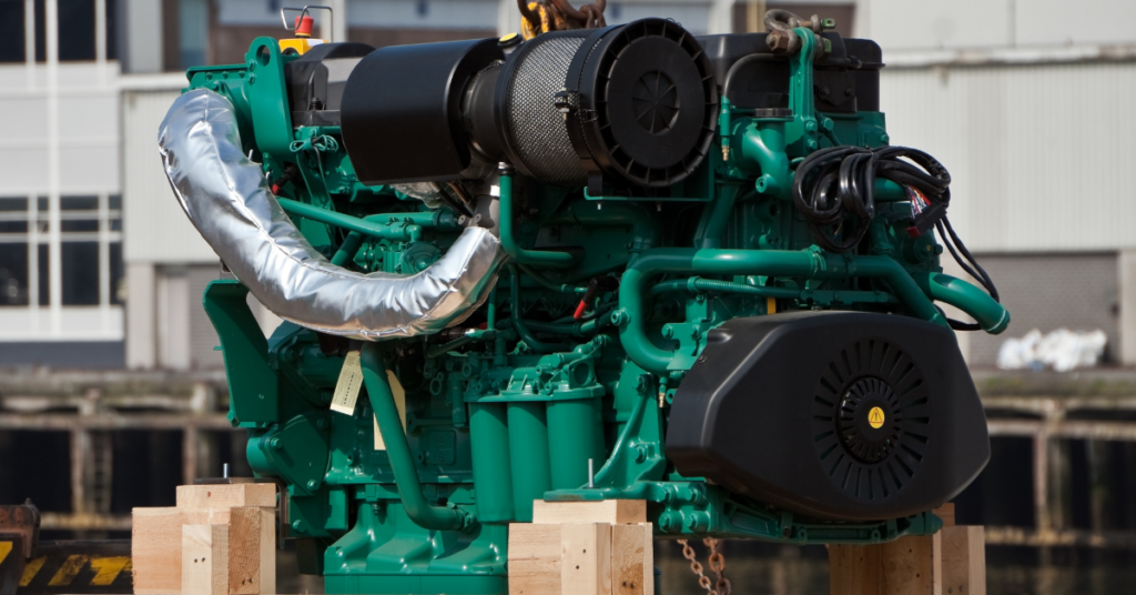 Green diesel marine engine.