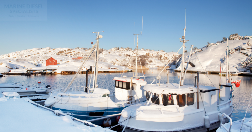 boats in winter